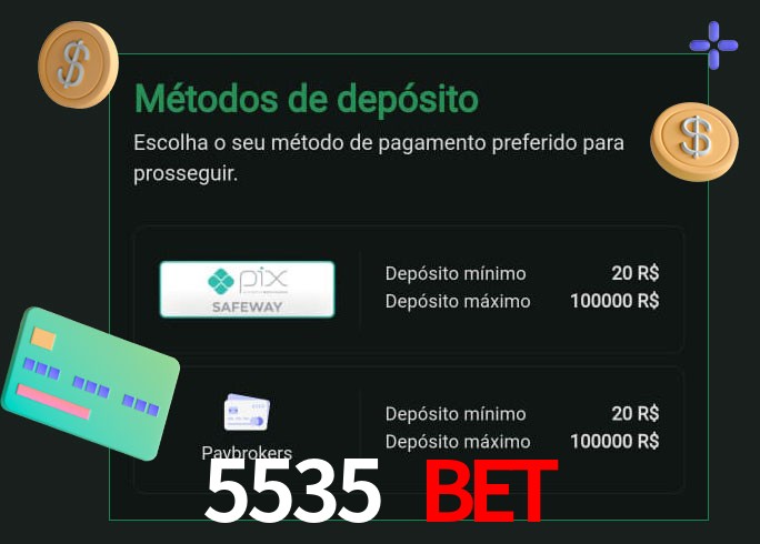O cassino 5535 Bet oferece uma grande variedade de métodos de pagamento